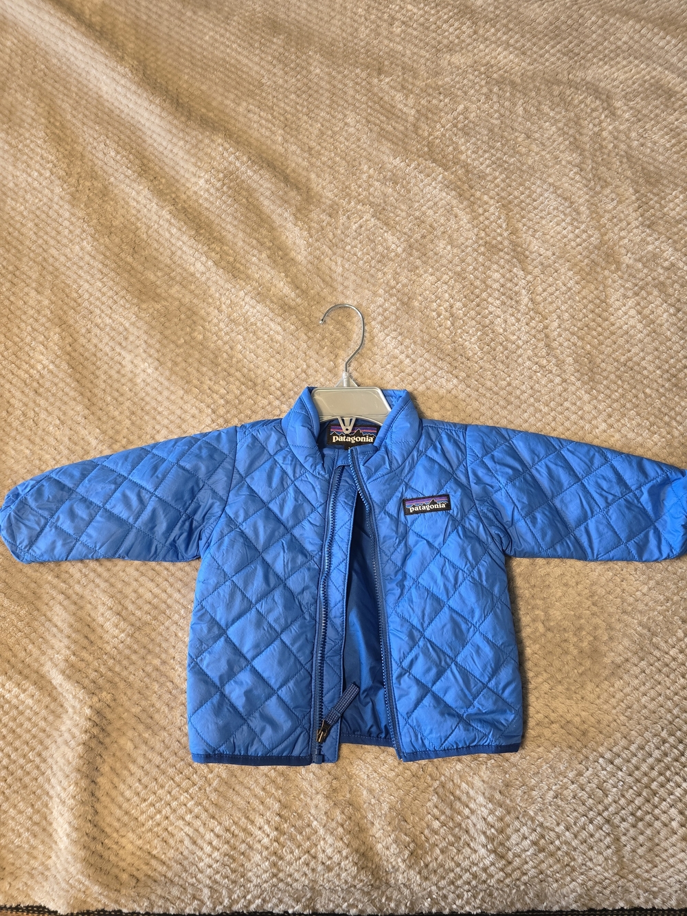 Patagonia Kids Bright Blue Quilted Puffer Jacket